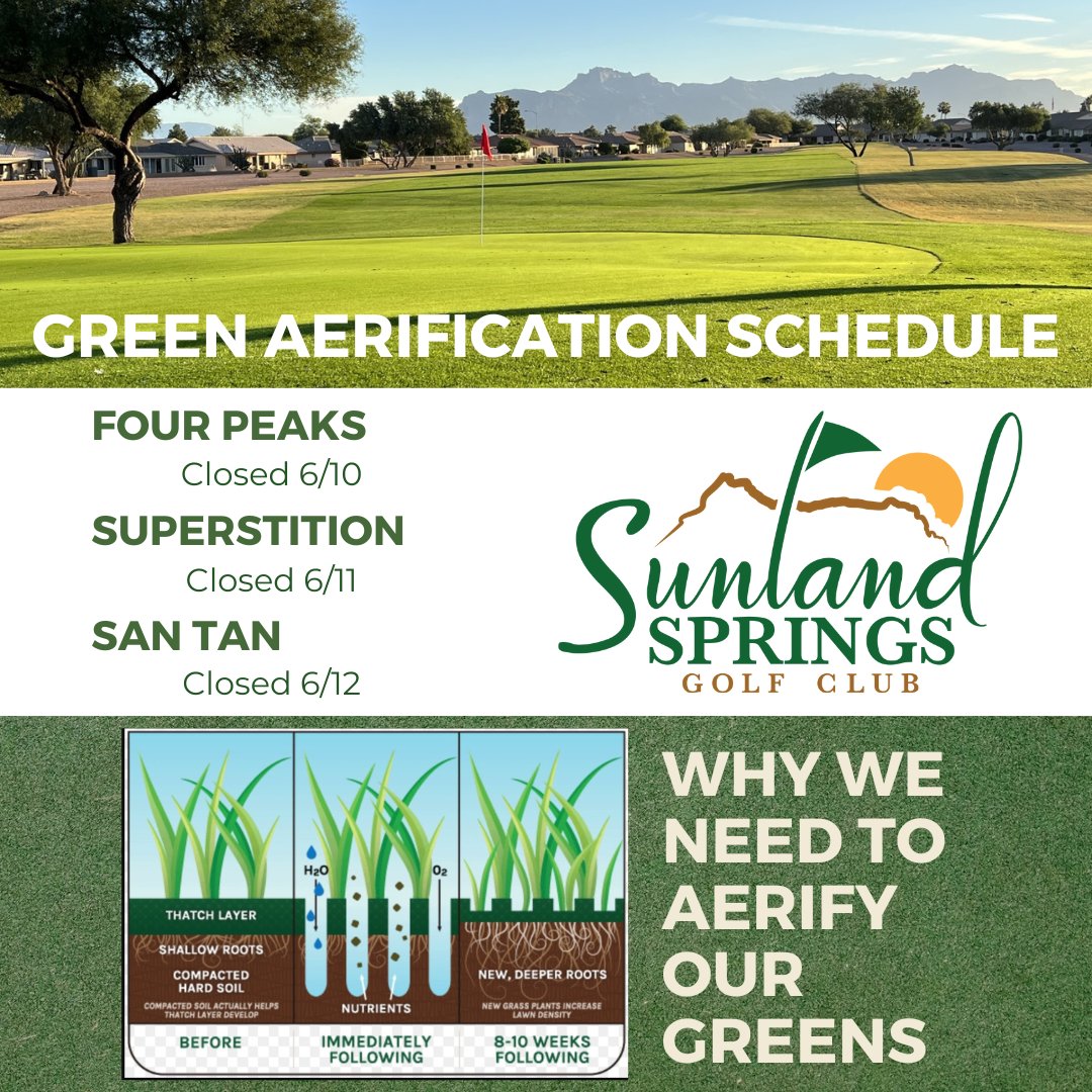 SSV Green Aerification Schedule